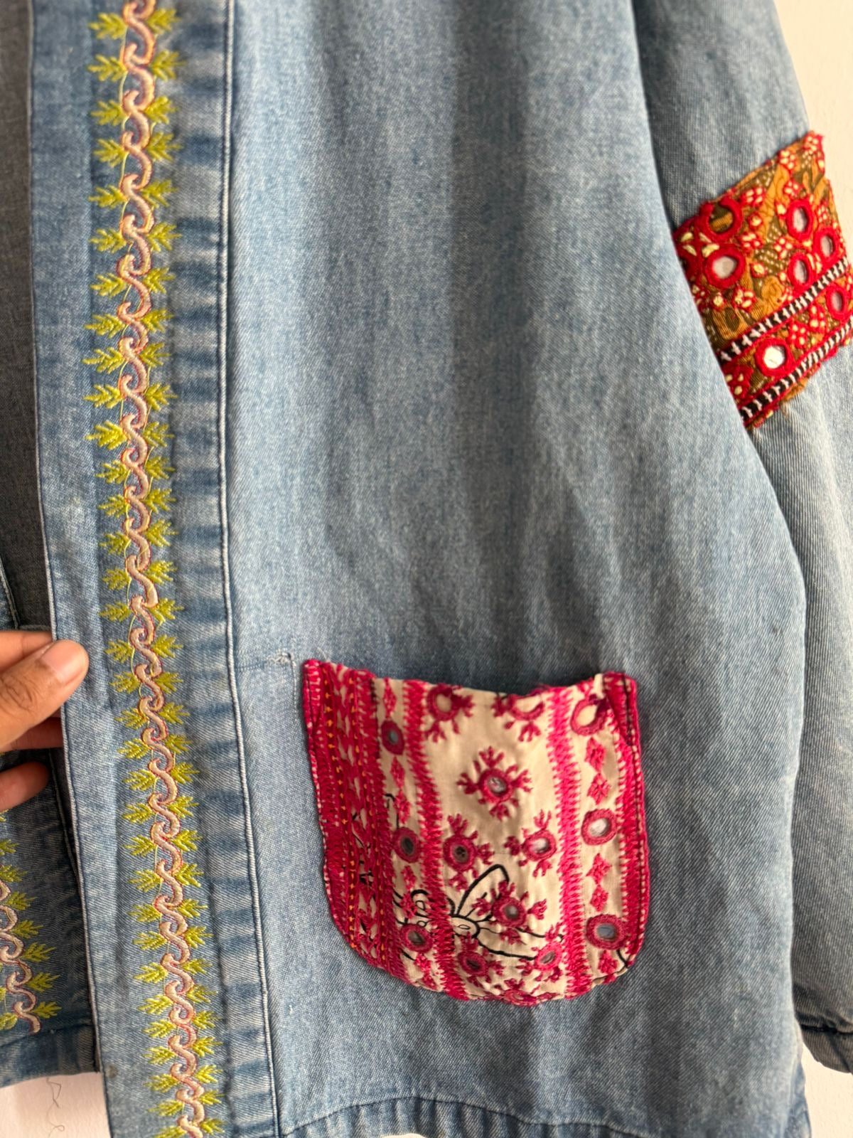 Denim shrug